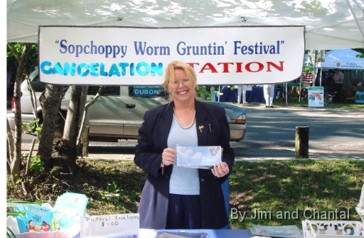  You can get your mail postmarked at the Sopchoppy Worm Gruntin' Festival.