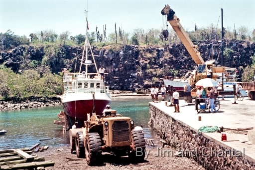  Launching the Charles Darwin Research Station vessel Beagle after repairs