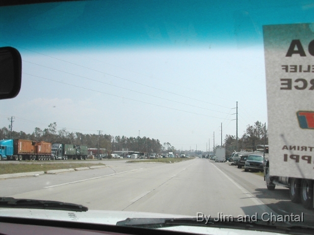  Trucks for Katrina recovery, Hwy. 90, Waveland, Miss.
